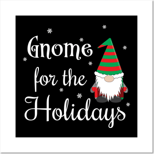 Gnome For The Holidays White Posters and Art